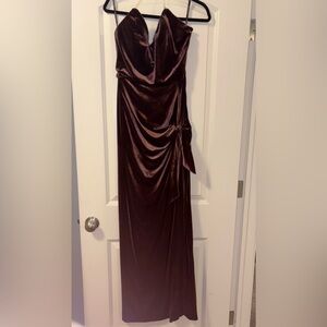 Elegant Purple Mauve Velvet Dress